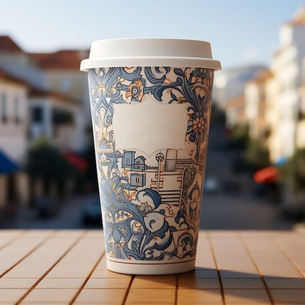 Custom Artistic Printed Paper Coffee Cups