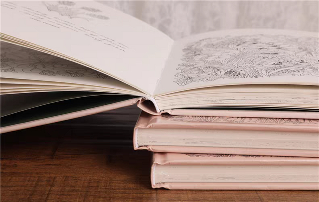 Custom Hardcover Botanical Line Art Coloring & Floral Art Activity Books