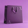 Minimalist Custom Brand Ribbon Handle Luxury Paper Shopping Bags