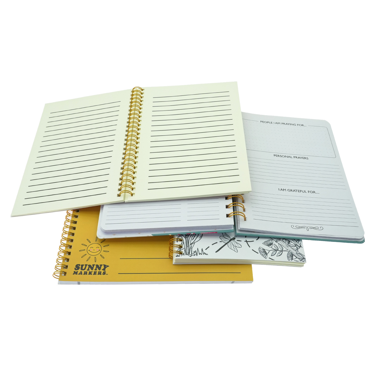 Custom Printed Spiral Coil Bound Journals & Prayer Notebooks