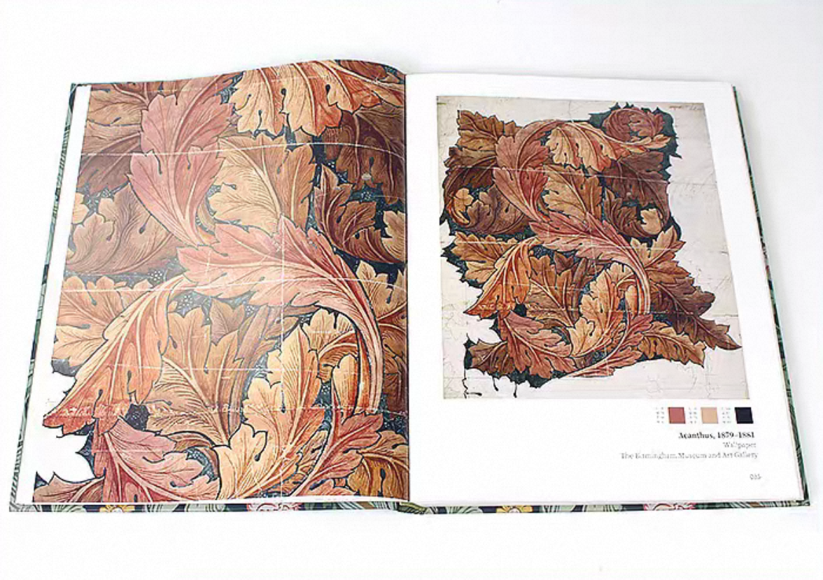 Custom Hardcover Arts & Crafts Floral Pattern Design Reference Books
