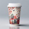 Custom Artistic Printed Paper Coffee Cups